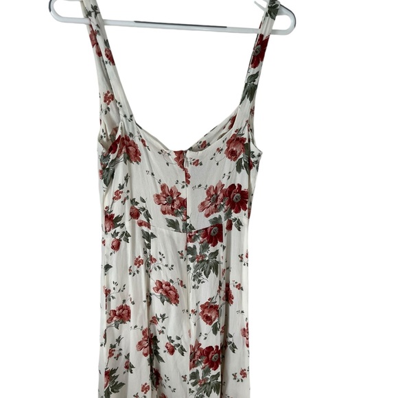 Reformation Fairfax Print Sundress, Mini Dress Size 8 Floral White Red Green - Picture 5 of 13